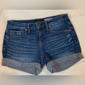 Womens Aeropostale Midi Blue Jean Shorts Size 4